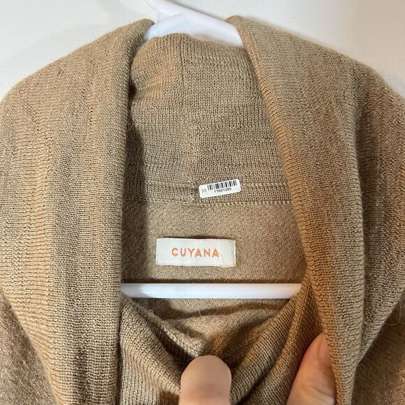 Cuyana One Size Brown 100% Baby Alpaca Turtleneck Long Sleeve Sweater - Picture 4 of 11